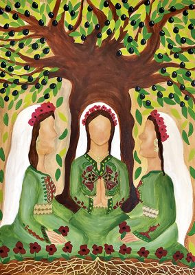 2024_Palästina_Titel_Praying-Palestinian-_Women_von-der_Kuenstlerin-Halima_Aziz_web___2022-World-Day-of-Prayer-International-Committee-Inc.